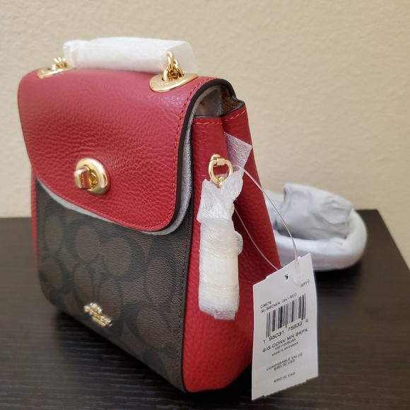 Coach Convertible Mini Backpack In Signature Canvas - Picture 8 of 12